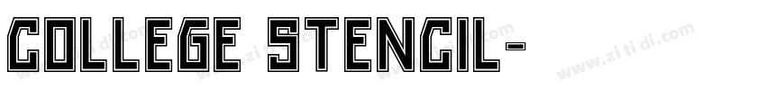 College Stencil字体转换